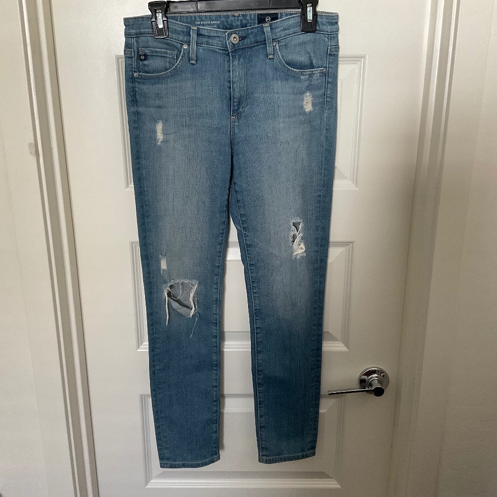 AG Adriano Goldschmied The Stevie Slim Straight Ankle Jeans - Size 27